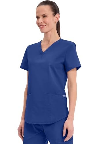 CHEROKEE Workwear Professionals Women Scrubs Top V-Neck WW665, M, Galaxy Blue - Image 3