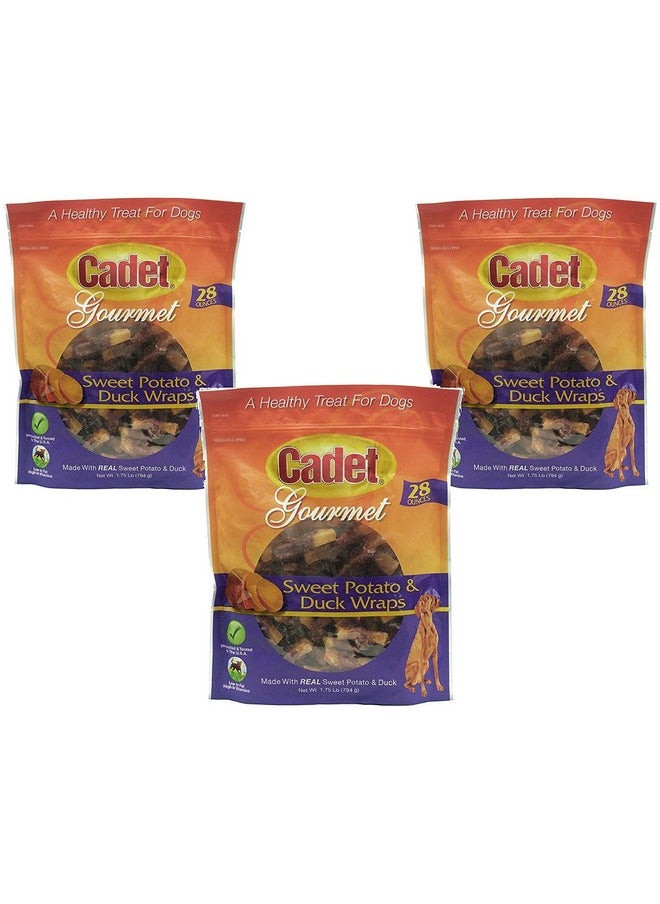 Cadet (3 Pack) Cadet Duck and Sweet Potato Dog Treat Wraps, 28 Ounces each  - Image 1