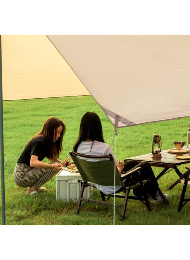 راكسوم خيمة تخييم مع أعمدة - خيمة أرجوحة مقاومة للمطر مع أعمدة 500 سم × 300 سم - خيمة تخييم مقاومة للماء وواقية من الشمس للاستخدام في الهواء الطلق والسفر والمظلات والمطر والأرجوحة - Image 5