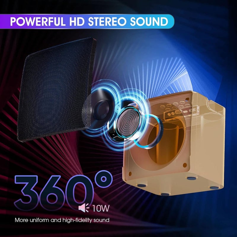 Smart Berry Kids Bluetooth Karaoke Speaker System with 2 Wireless Mics  Portable LED Karaoke Machine for Fun Parties & Events - Image 4