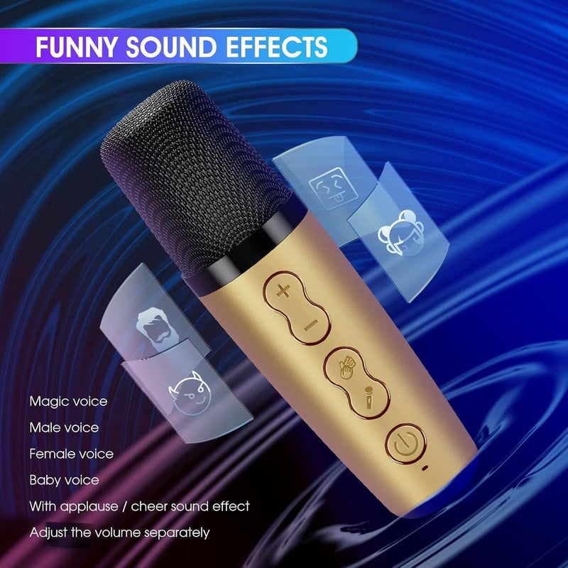 Smart Berry Kids Bluetooth Karaoke Speaker System with 2 Wireless Mics  Portable LED Karaoke Machine for Fun Parties & Events - Image 5