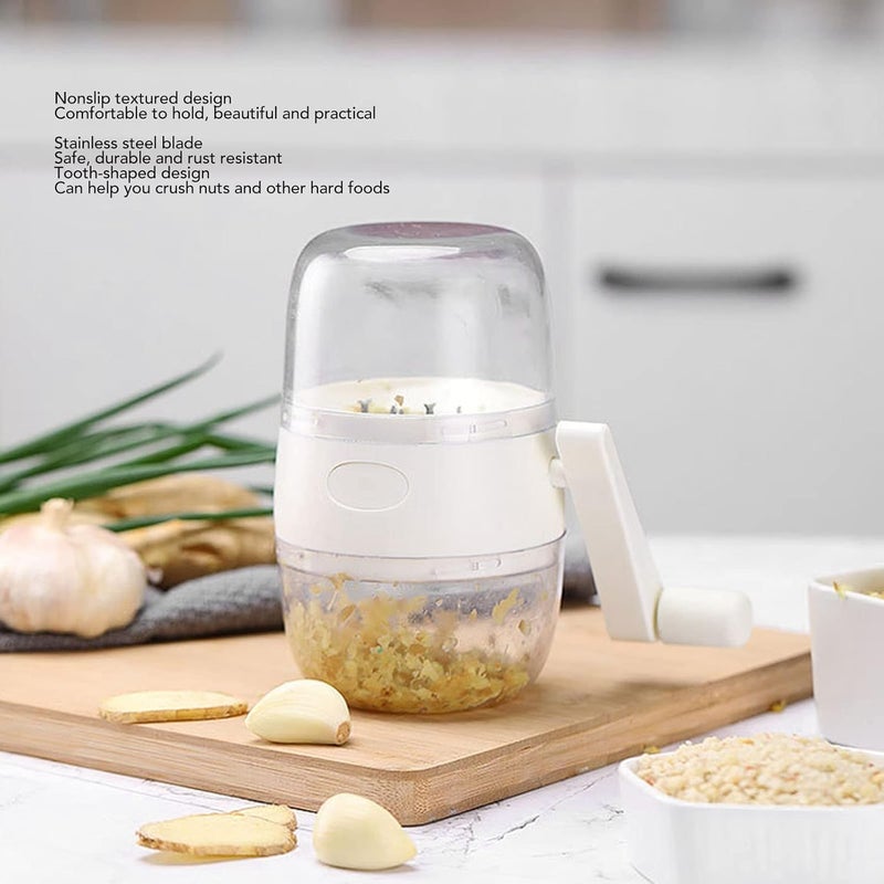 GLOGLOW Food Crusher, Nut Grinder with Stainless Steel Blades, Manual Nut Chopper for Grinding Nuts, Seeds, Spices, Herbs, Ideal for Kitchen, Camping, Prepping - Image 3