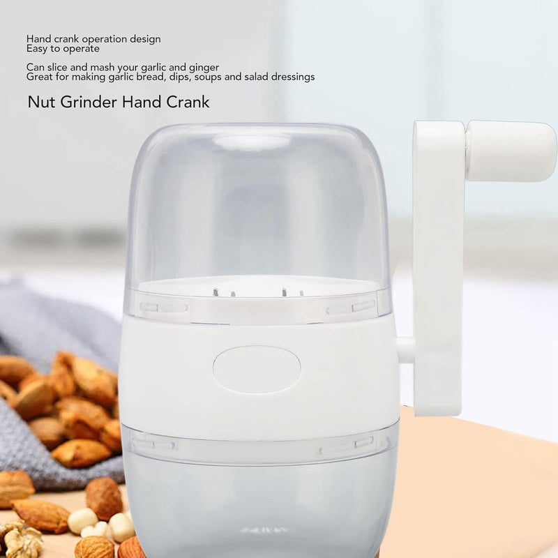 GLOGLOW Food Crusher, Nut Grinder with Stainless Steel Blades, Manual Nut Chopper for Grinding Nuts, Seeds, Spices, Herbs, Ideal for Kitchen, Camping, Prepping - Image 2