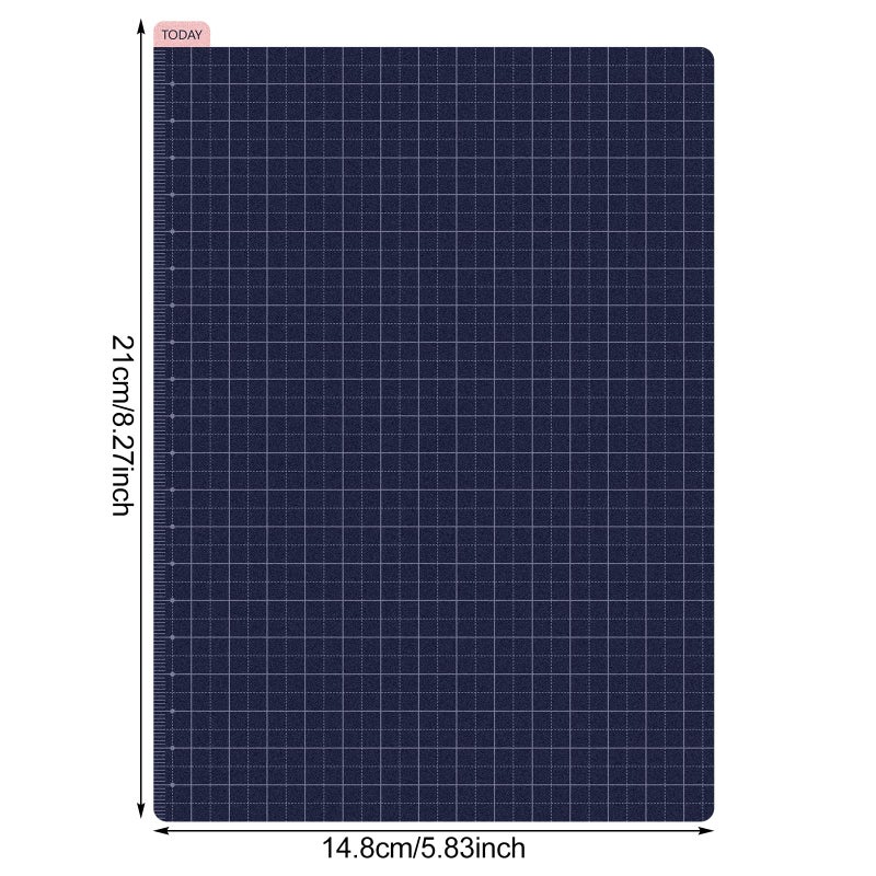 Thenshop 5 Pack A5 Navy Pencil Board Reusable Notebook Accessory, Flexibility Layout Grids Sturdy Cardboard with Ruler Scale - Image 2