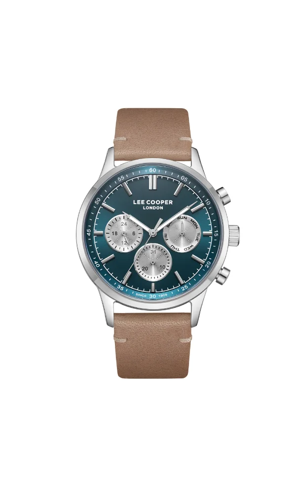 Lee Cooper Men's Leather Multi Function Watch LC08001.371 - 43.5 mm