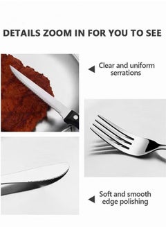 MIXDE Camping Silverware Kit,10-piece Kitchen Silverware Kit With Portable Storage Bag,2 Person Stainless Steel Dinnerware Set For Camp Kitchen BBQ  - Image 2