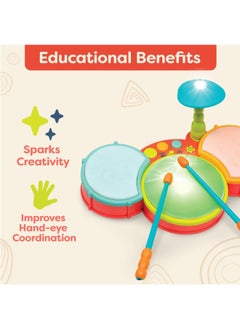 Land of B. Little Beats Toy Drum Set  - Image 3