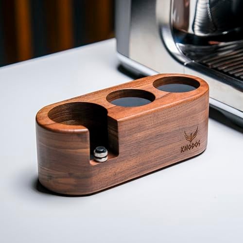 KNODOS Espresso Tamping Station 54mm For Breville Espresso Machine AccessoriesRosewood Portafilter Holder Tamping Mat Espresso Coffee Equipment - Image 1