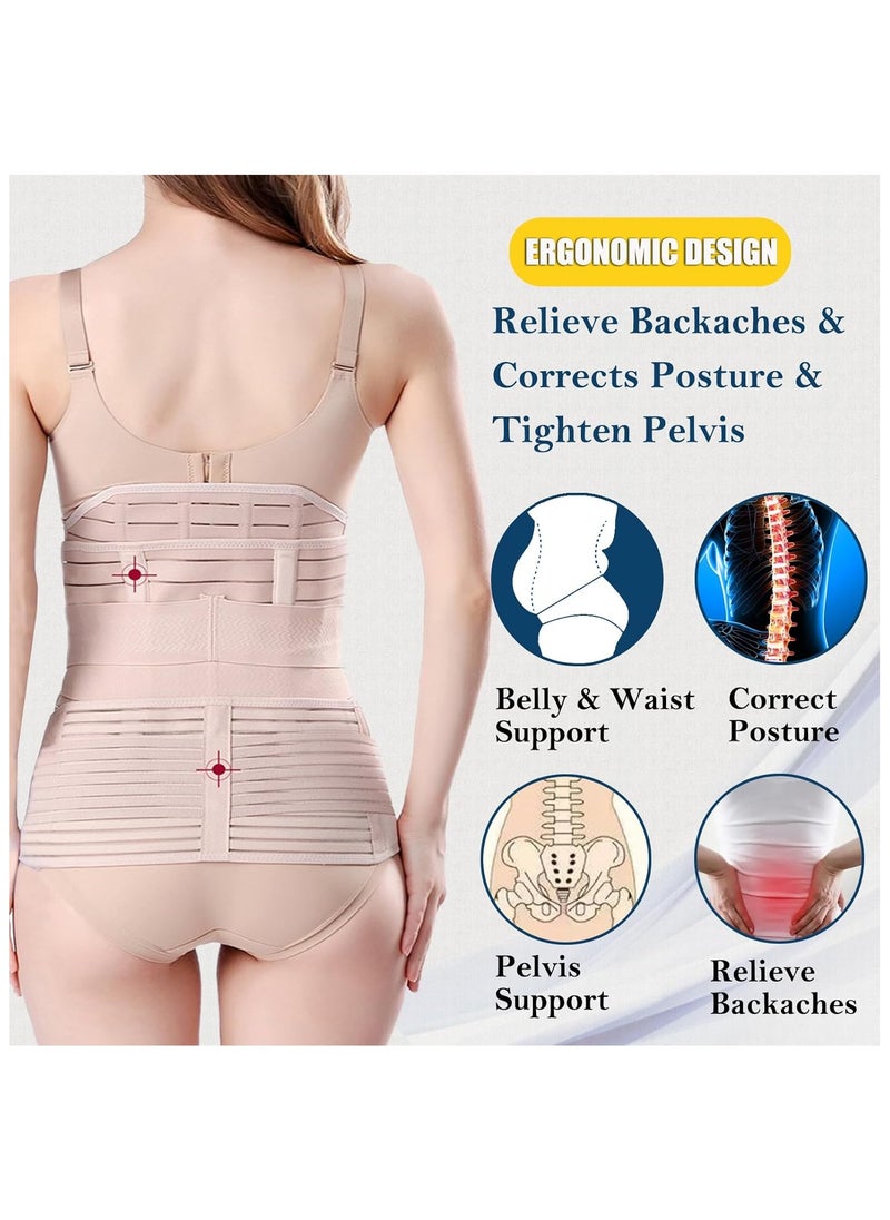 3 in 1 Postpartum Support Breathable Elastic Adjustable Postpartum Postnatal Recovery Support Girdle Belly Recover Belly Waist Pelvis Belt,Pregnancy Belly Wrap Abdominal Binder(L), One Size - pzsku/Z62A79C16C74178FD2ECFZ/45/_/1725528226/6fdc2eb3-0931-4216-8fee-c59ed52bfff6