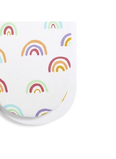 Snuz Pack of 2 Pod Moses Basket/Pram Fitted Sheet Fits Both Moses Basket And Pram, Long - Lasting Quality, Infant And Baby Toddler/ Kids, Patternrainbow, Fitted Sheet Size - 35X75Cm  - Image 3