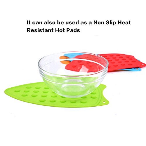 Tangser Multipurpose Silicone Iron Rest Pad for Ironing Board Hot Resistant Mat,Silicone Heat Resistant Iron Rest Pad (Red) - Image 5