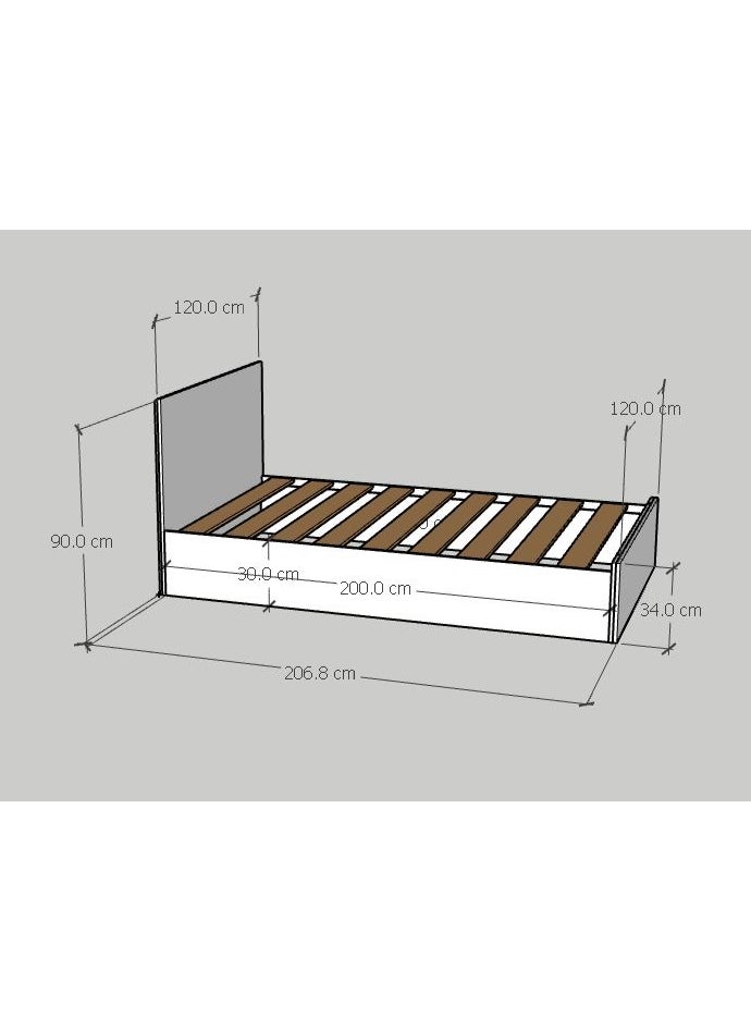فرنتشر ستور - سرير مودرن - عرض120 سم طول200 سم ، من فرنتشر ستور. - Image 1