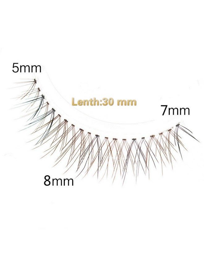 Dorisue 3D False Eyelashes Extensions 3 Black And Brown Mink Lashes Strip With Volume Eyelashes Pack For Women'S Makeup Handmade Soft 4 Lashes Pack - Image 4
