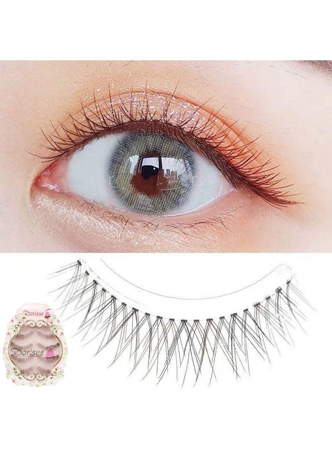 Dorisue 3D False Eyelashes Extensions 3 Black And Brown Mink Lashes Strip With Volume Eyelashes Pack For Women'S Makeup Handmade Soft 4 Lashes Pack - Image 3