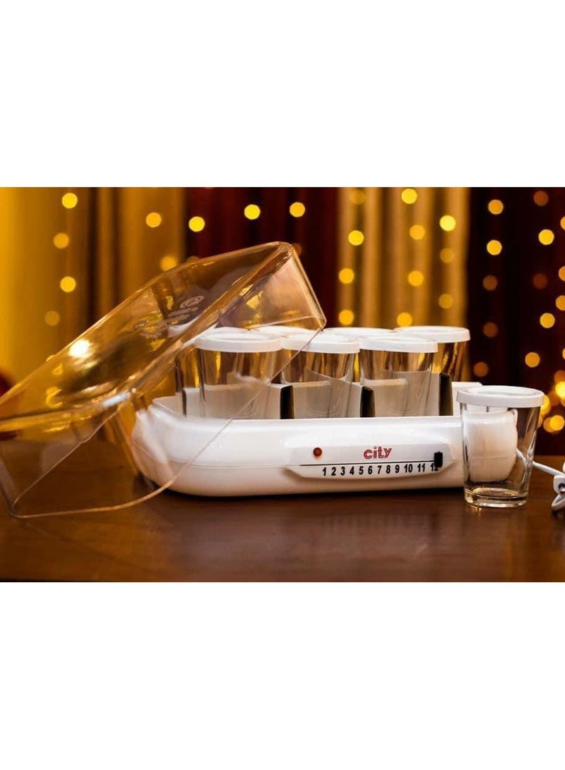 🍨 ماكينة صنع الزبادي  8 أكواب زجاج لزبادي صحي ولذيذ في البيت  OM - Image 2