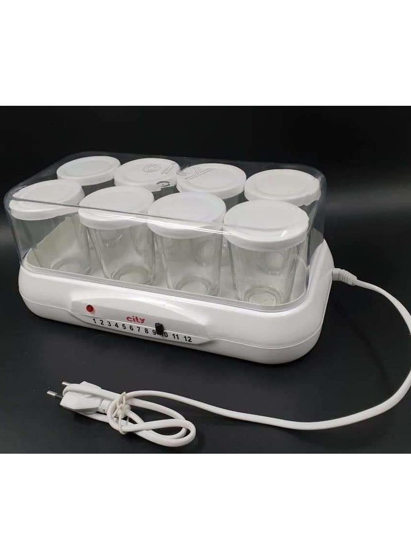 🍨 ماكينة صنع الزبادي  8 أكواب زجاج لزبادي صحي ولذيذ في البيت  OM - Image 3