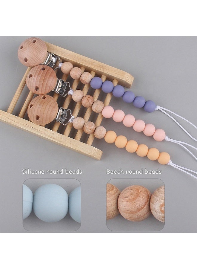 kokibebe' Multi-colored wooden and silicone pacifier holder - Random Selection - Image 5