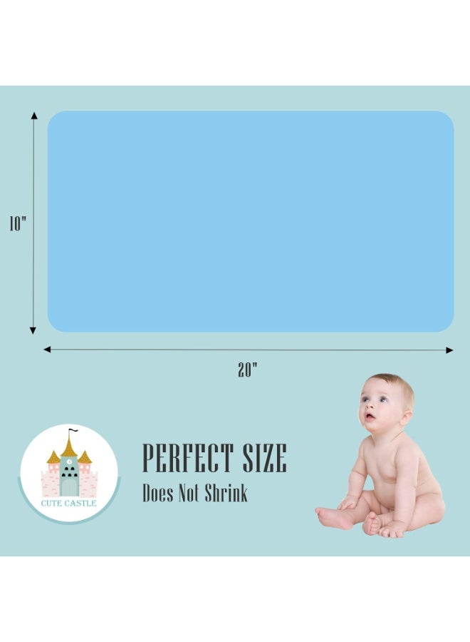 Cute Castle Cute Castle 12 Pack Muslin Burp Cloths for Baby - Ultra-Soft 100% Cotton Baby Washcloths - Large 20'' by 10'' Super Absorbent Milk Spit Up Rags - Burpy Cloths for Unisex, Boy, Girl - Aquamarine - Image 2