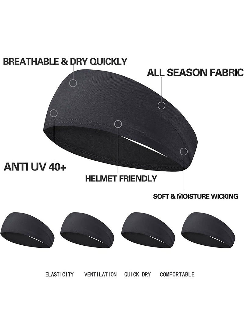 Generic 3 Piece Sweat Absorbent Sports Headband for Men Women,Workout Sweatbands for Running Cycling Yoga.  - Image 5