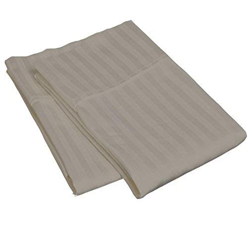 Daksh Sateen Stripe 300 TC Cotton Pillow Cover, 17 x 27 inch, Grey, 2 Pieces - Image 3