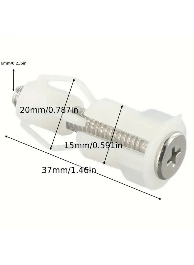 2pcs Toilet Seat Fixing Kit Plastic Stainless Steel Top Fix Attachment WC Blind Hole Fitting - Image 4