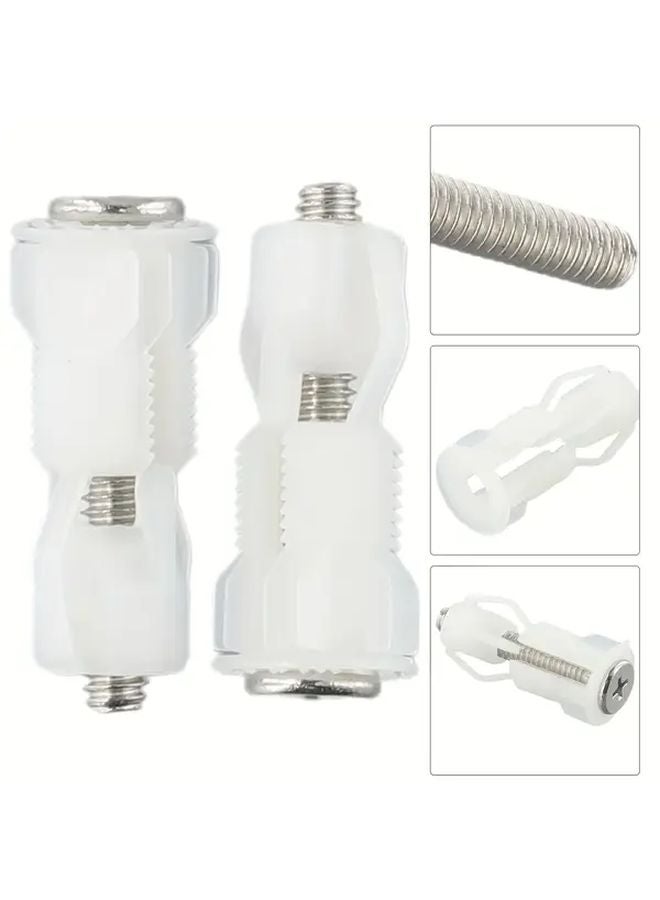 2pcs Toilet Seat Fixing Kit Plastic Stainless Steel Top Fix Attachment WC Blind Hole Fitting - Image 5