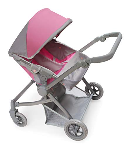 Badger Basket Voyage Twin Carriage Doll Stroller for 18 to 20Inch Dolls with Rotating Pram Handle and Storage Features Perfect for Little Mommies on The Go - Image 1
