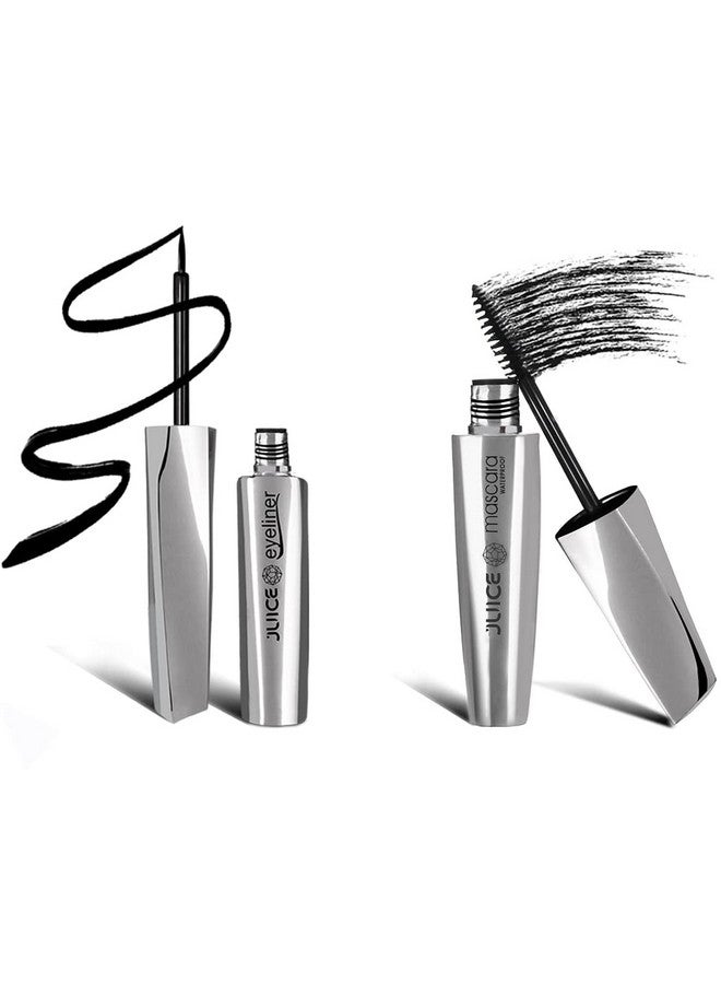 JUICE Liquid Eyeliner El04 & Mascara Ms04 Combo Waterproof Sweat Proof & Smudge Proof Pack Of 2 Black - Image 1