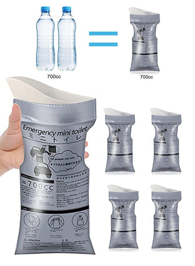 DBLEW Emergency Mini Toilet-Car Emergency Urine Bag, Portable Urine Bag Outdoor Camping Trip Vomit Bag 4PCS - Image 1