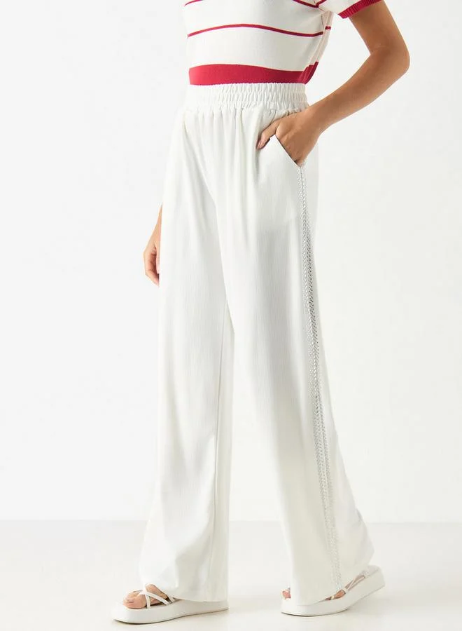 2Xtremz 2Xtremz Textured Pants with Elasticated Waistband and Pockets