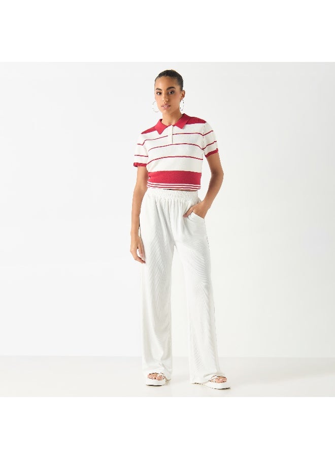 2Xtremz 2Xtremz Textured Pants with Elasticated Waistband and Pockets  - Image 3