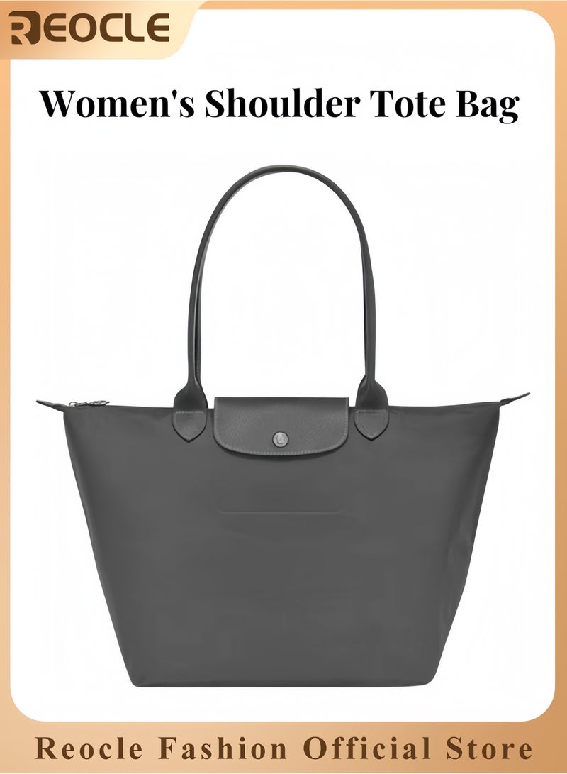 REOCLE Womens Shoulder Tote Bag Nylon TopHandle Purse Foldable Weekend Hobo Handbag Top Handle Ladies Shoulder Bags - Image 1