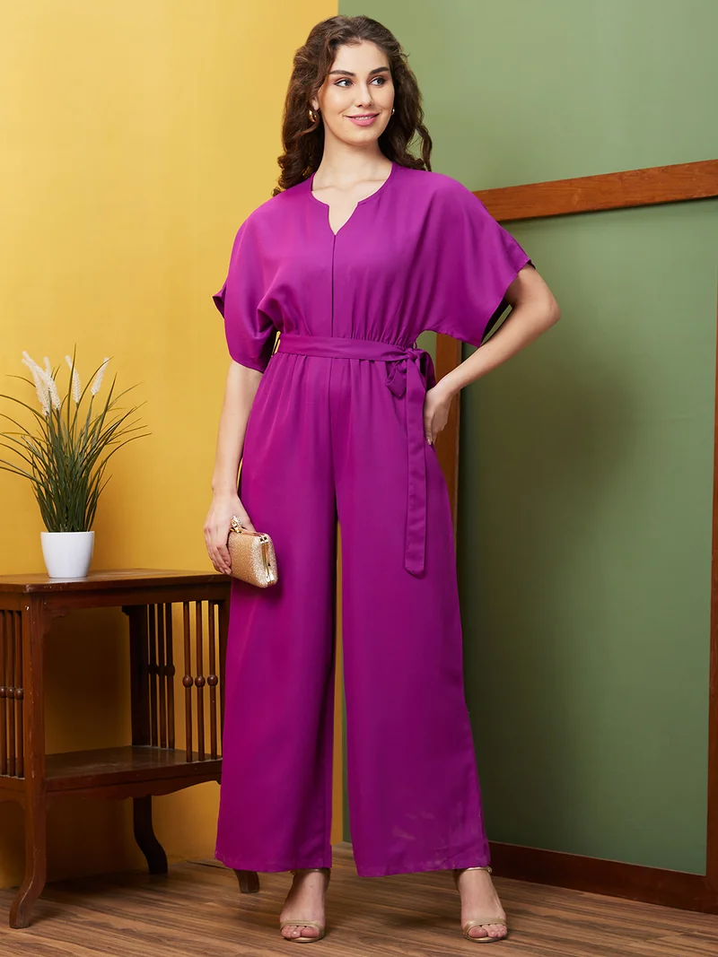 globus Women Kimono Style Longline Jumpsuit