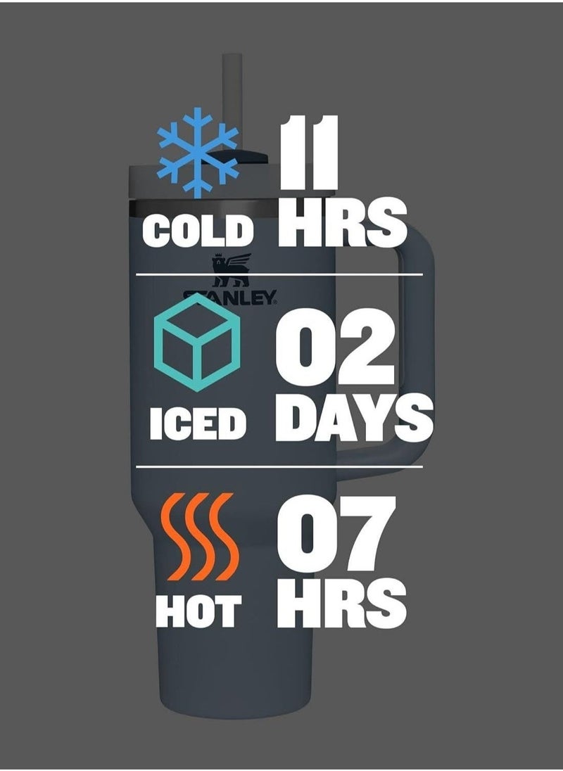 Stanley Stainless Steel Tumbler - Vacuum Insulated Water Bottle for Home, Office or Car Reusable Cup with Straw Leak Resistant Flip Cold for 12 Hours or Iced for 2 Days, 40oz - Image 2