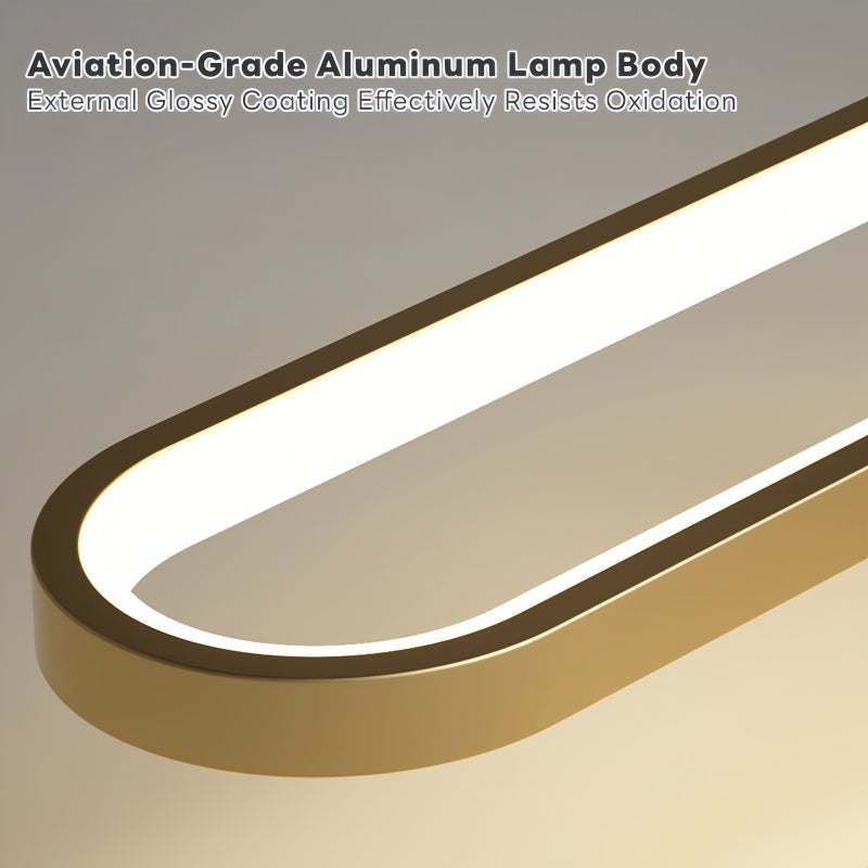 ون لايت الثورية الخطية الذهبية الحديثة - ضوء LED ثلاثي الألوان قابل للتعديل لغرفة المعيشة الفاخرة وغرفة النوم - Image 5