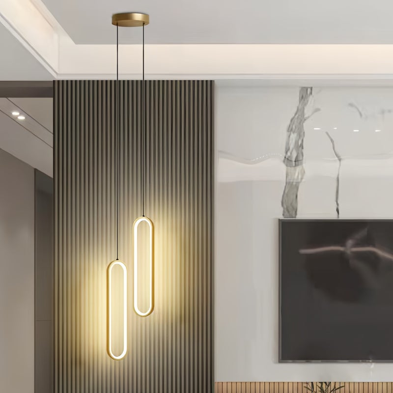 ون لايت الثورية الخطية الذهبية الحديثة - ضوء LED ثلاثي الألوان قابل للتعديل لغرفة المعيشة الفاخرة وغرفة النوم - Image 3