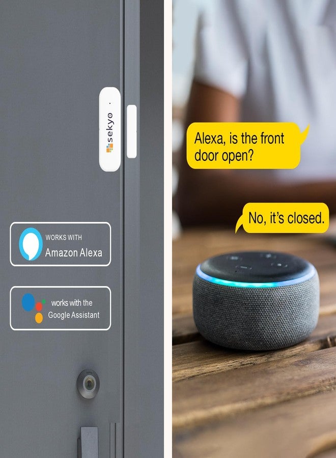 Sekyo WiFi Smart Door Alarm Sensor | Wireless Magnetic Home Security System with Real-Time App Notifications | Easy Installation | Smart WiFi Connectivity for Door & Window (Pack of 4) - Image 4