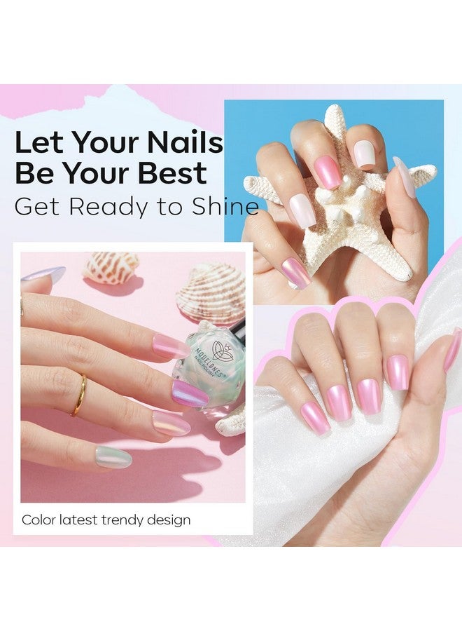 موديل ونز طلاء أظافر لؤلؤي 6 ألوان لامعة لؤلؤة بيضاء وردية حورية البحر أرجوانية مجموعة طلاء أظافر صيفية سريعة الجفاف طلاء أظافر الإصبع طلاء أظافر بالجملة DIY صالون تجميل الأظافر هدية منزلية للنساء والفتيات - Image 5