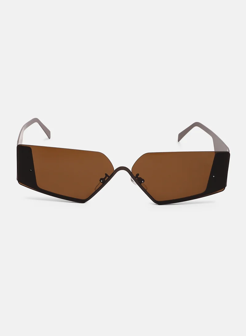 Haute Sauce  Geometric Shield Sunglasses  | Best Price UAE
