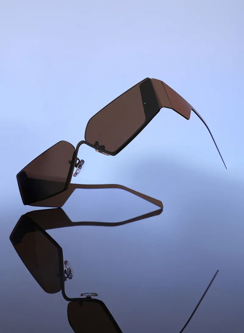 Geometric Shield Sunglasses