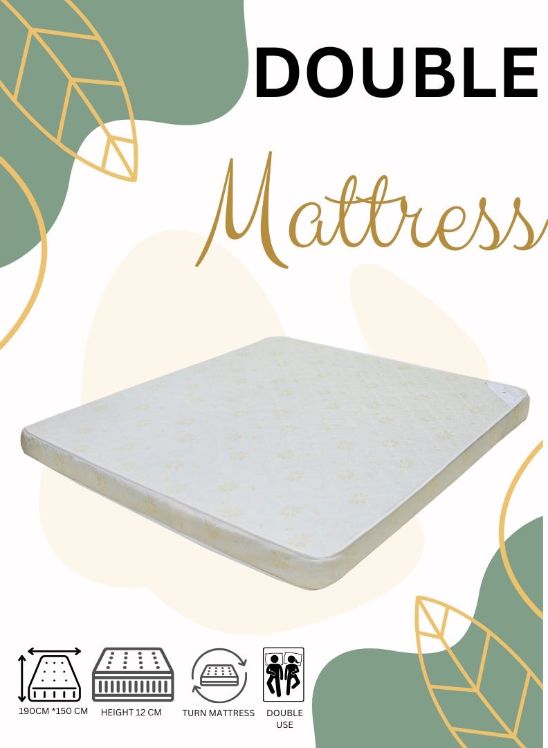 AFT Medical Double Size Mattress a High-Density Orthopedic Rebounded Mattress Made from A Good Quality Foam Material. Premium Quality Double Use Mattress for Superior Comfort and Durability 190 cm*150