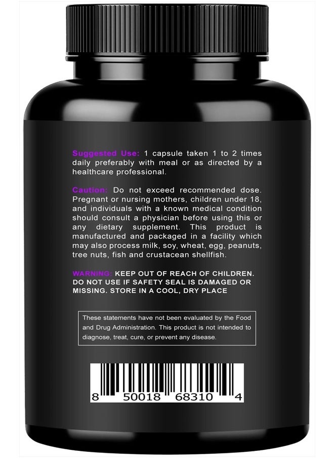NURTURLY - Magnesium Citrate & Oxide 500mg Complex Supplement - High Absorption Maximum Strength - Helps Support Bone Density and Strength, Muscles, Energy and Sleep - 240 Vegan Capsules - Image 1