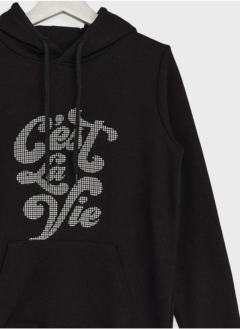 Pinata - Girls Text Printed Hoodie - Image 1