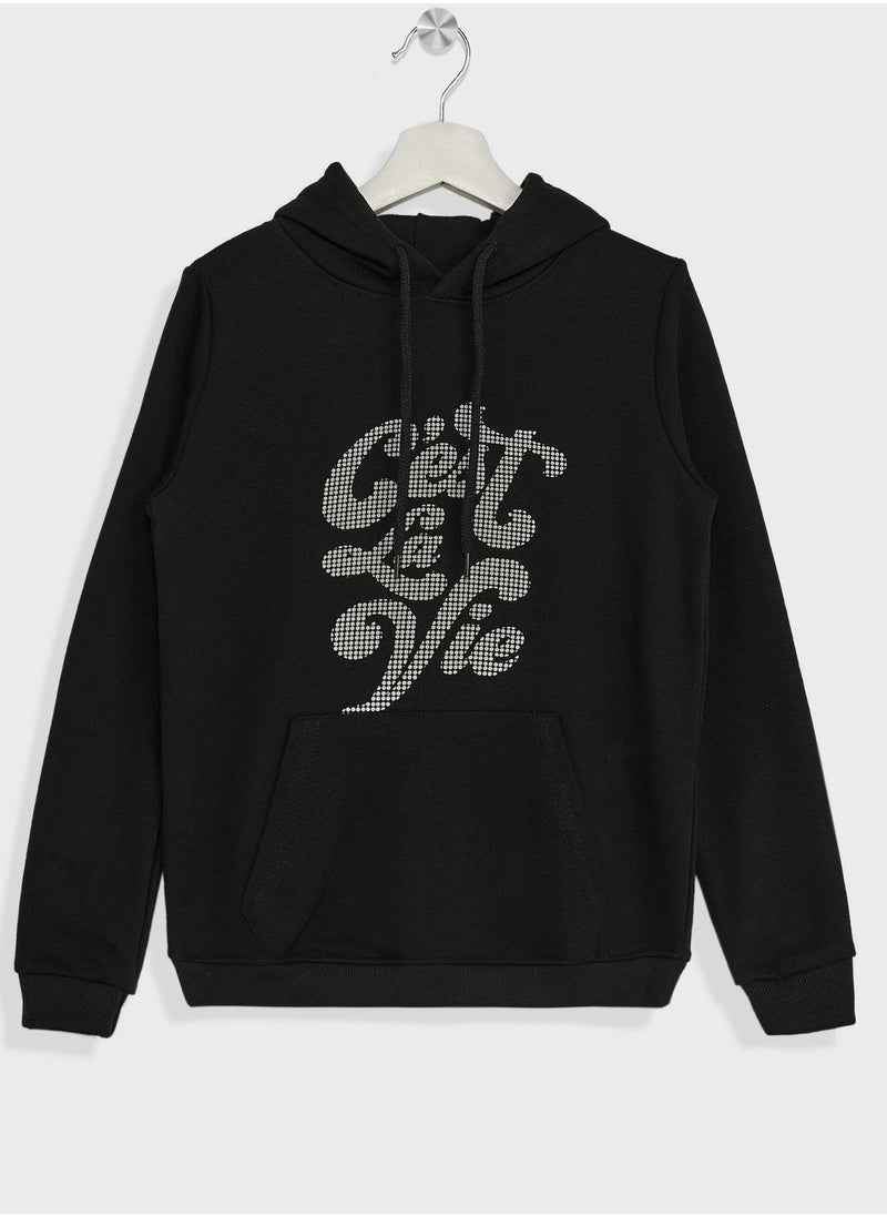 Pinata - Girls Text Printed Hoodie - Image 1