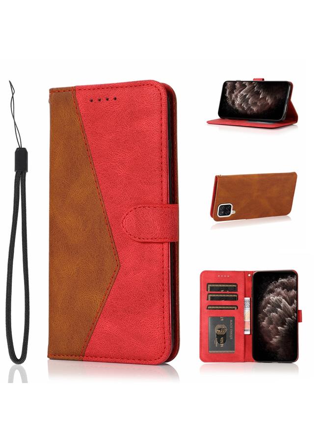 Zaboon Case For Huawei P40 lite Dual-color Stitching Leather Phone Case - Image 1