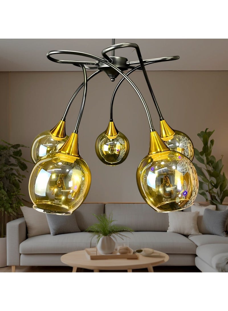 Modern metal chandeliers  5  bulb  Fan-shaped