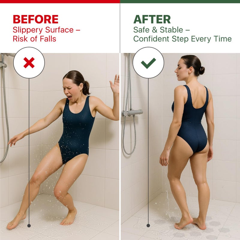 X-Protector Bathtub Non Slip Stickers - 24 PCS Pack 3.15" - Clear Anti Slip Shower Stickers - Premium Shower Adhesive Strips - Self Adhesive Bathtub Non Slip Decals - Prevent Unexpected Slipping! - Image 3