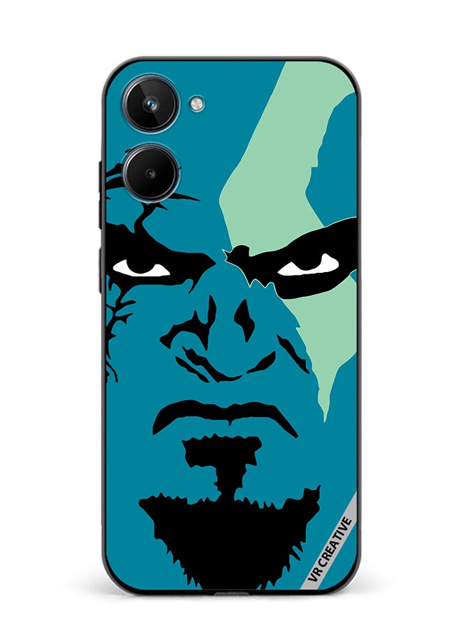 VR CREATIVE Protective Case Cover For Realme 10 Face God Of War Design Multicolour - Image 1