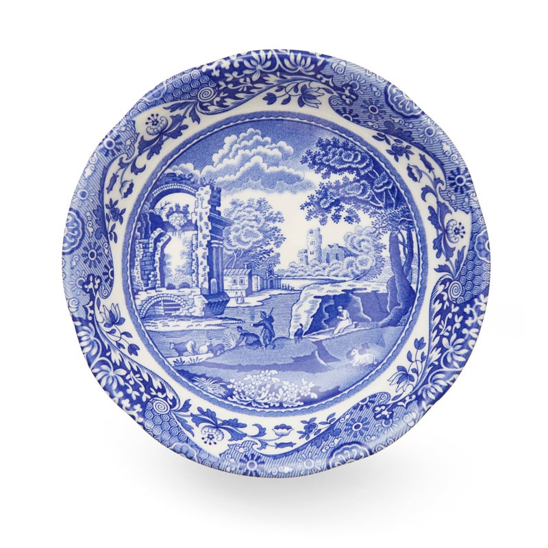 Spode Blue Italian 625Inch Cereal Bowl Earthenware Bowl with Blue Patterned Rim Elegant Individual Tableware for Breakfast Soups Salads Mix Match with Dinnerware Sets Great for Hosting