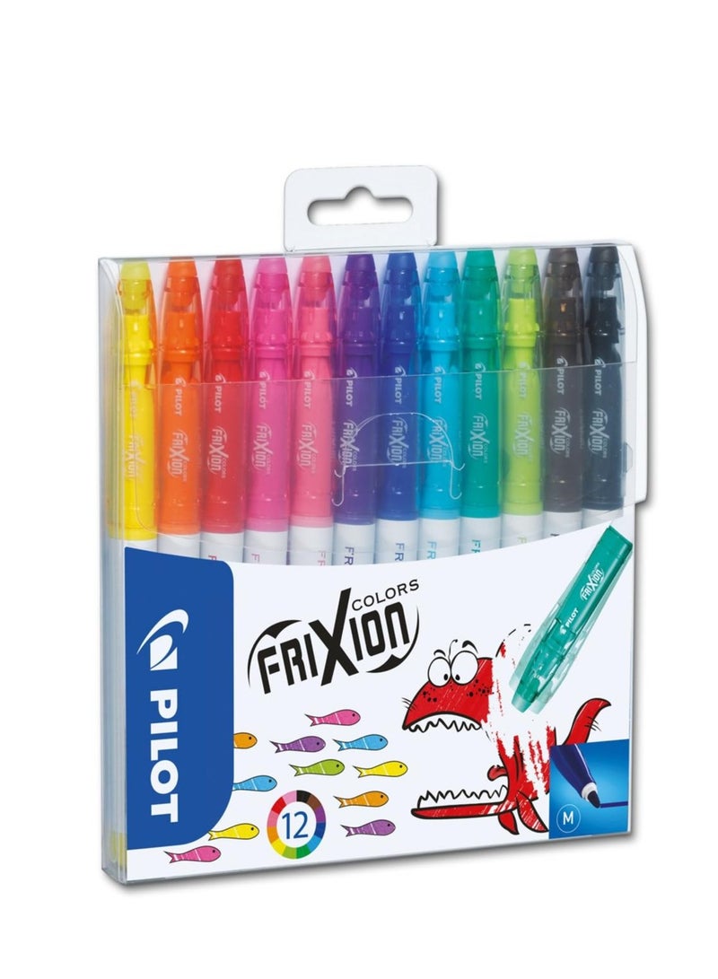 Pilot Frixion Colors Erasable Marker - 12 Color set/Value set Which Attached the Eraser Only for Friction - Image 2
